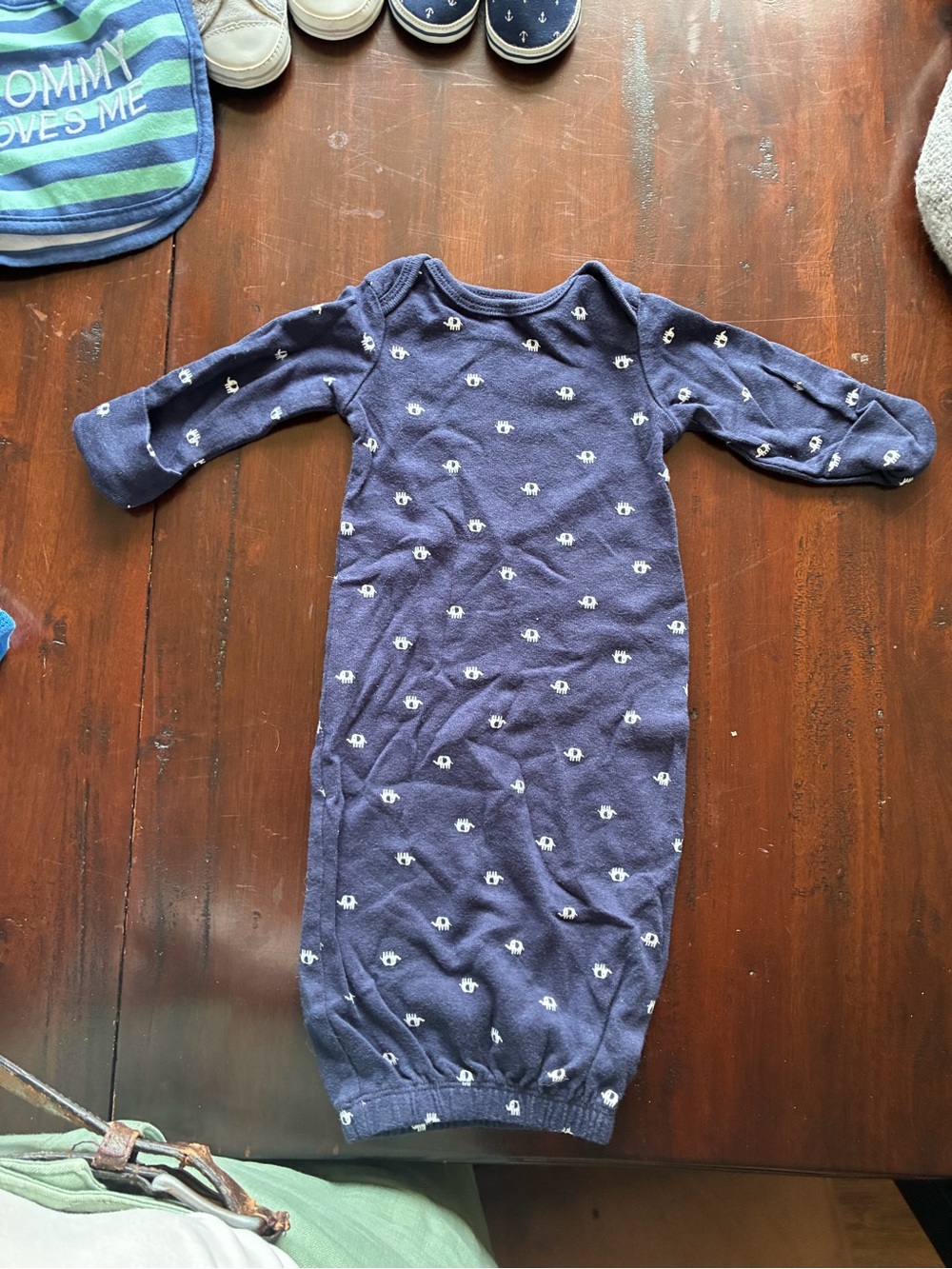 Carter's Navy Sleep Sack with White Micro Print